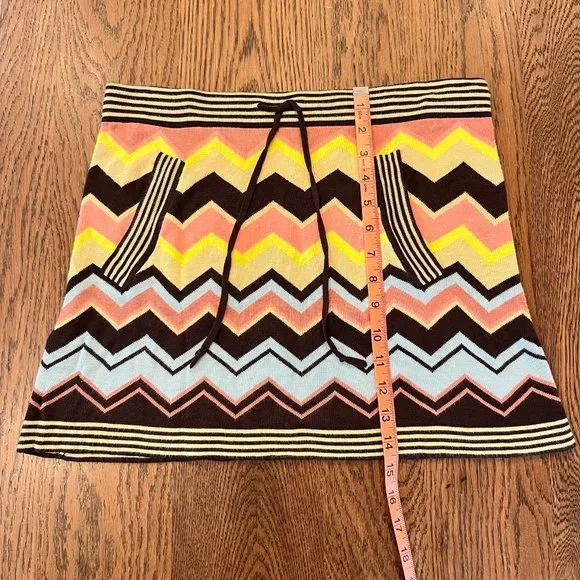Missoni Knit Multicolor Zig Zag Print Mini Skirt Size Sm/Md - Picture 3 of 7